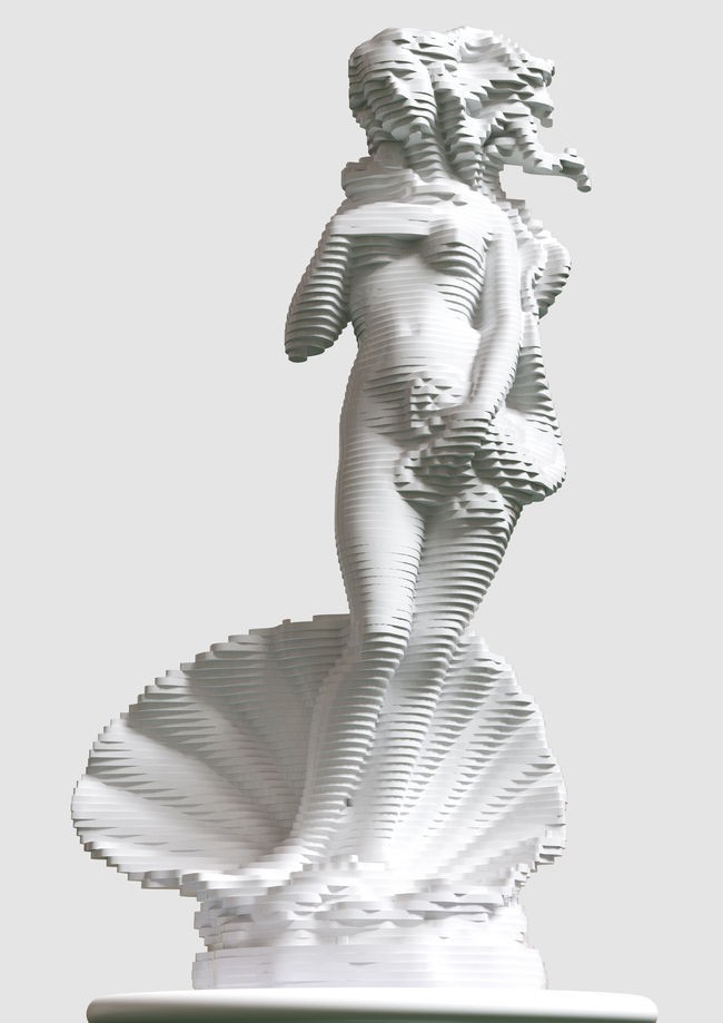 박찬걸, 비너스의 탄생, 163x120x500cm_Stainless steel, 2021