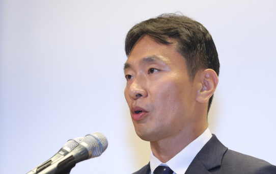 이복현 신임 금융감독원장이 7일 오후 취임식이 열린 서울 여의도 금감원에서 취임사를 하고 있다.(사진=뉴시스 제공)