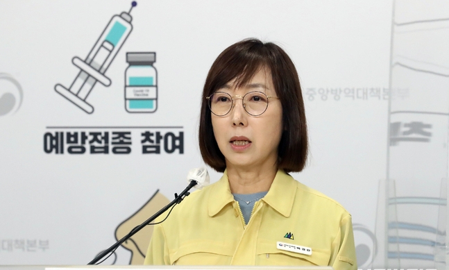 백경란 질병관리청장이 19일 오전 충북 청주 질병청에서 코로나19 예방접종 후 피해보상에 대해 발표하고 있다. 2022.07.19. (사진=뉴시스 제공)