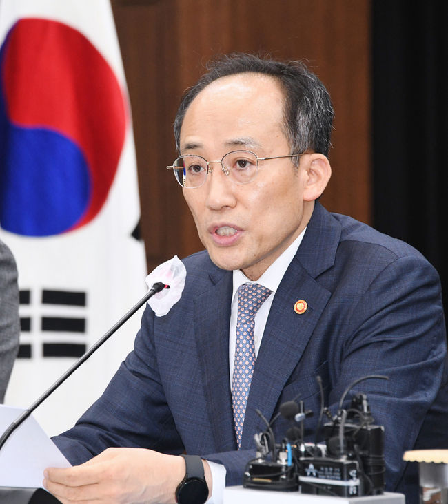 추경호 부총리 겸 기획재정부 장관이 21일 서울 중구 은행연합회에서 열린 '제55차 세제발전심의위원회'에서 모두발언을 하고 있다. (사진=기획재정부 제공) 