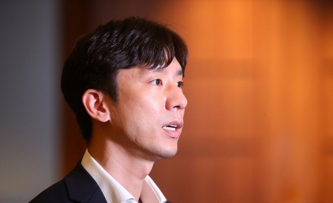 박재욱 쏘카 대표이사가 3일 오전 서울 영등포구 콘래드 서울 호텔에서 열린 쏘카 기업공개(IPO) 기자간담회에 참석해 취재진의 질문에 답하고 있다.(사진=뉴시스)