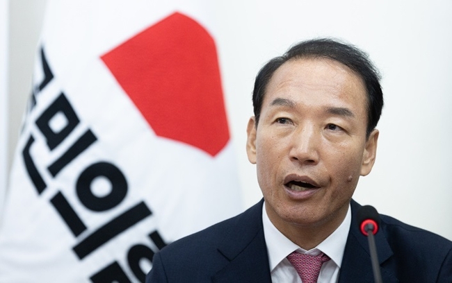 주기환 국민의힘 비대위원이 지난달 18일 오전 서울 여의도 국회에서 열린 비상대책위원회의에서 발언을 하고 있다. (사진=뉴시스 제공)
