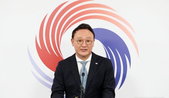 안상훈 사회수석이 7일 서울 용산 대통령실 청사 오픈라운지에서 여성가족부 폐지 관련 브리핑을 하고 있다. (사진=뉴시스 제공)