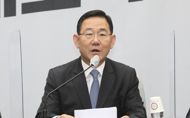 주호영 국민의힘 원내대표가 지난 18일 서울 여의도 국회에서 열린 원내대책회의에서 발언하고 있다. (사진=뉴시스)