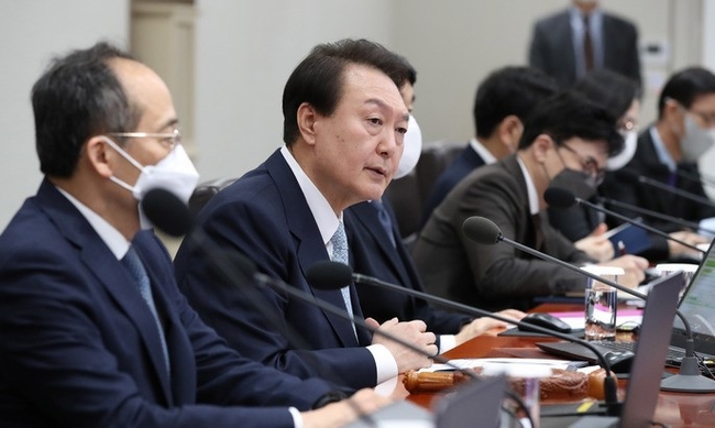 윤석열 대통령이 지난달 29일 서울 용산 대통령실 청사에서 국무회의를 주재하고 있다. (사진=뉴시스)