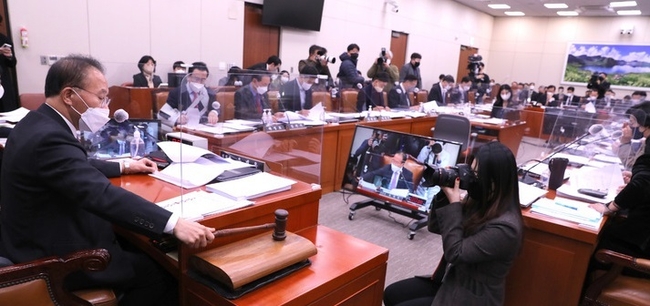 5일 국회 외교통일위원회 전체회의가 열리고 있다. (사진=뉴시스 제공)
