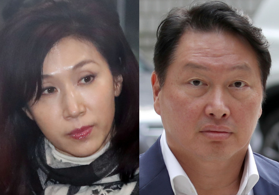 노소영 아트센터 나비 관장(왼쪽)과 최태원 SK그룹 회장