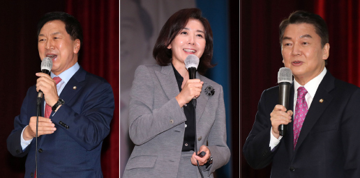 왼쪽부터 김기현, 나경원, 안철수