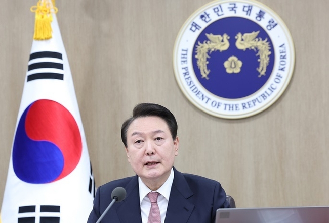 윤석열 대통령이 21일 서울 용산 대통령실 청사에서 열린 국무회의를 주재하고 있다. (사진=뉴시스 제공)