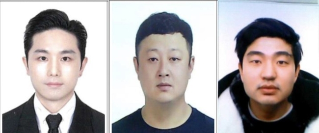  서울경찰청이 지난 5일 특정강력범죄 피의자에 대한 신상공개위원회를 개최, 강남 납치·살인 사건 피의자 이경우(왼쪽부터), 황대한, 연지호에 대한 신상공개를 결정했다. (사진=서울경찰청 제공)