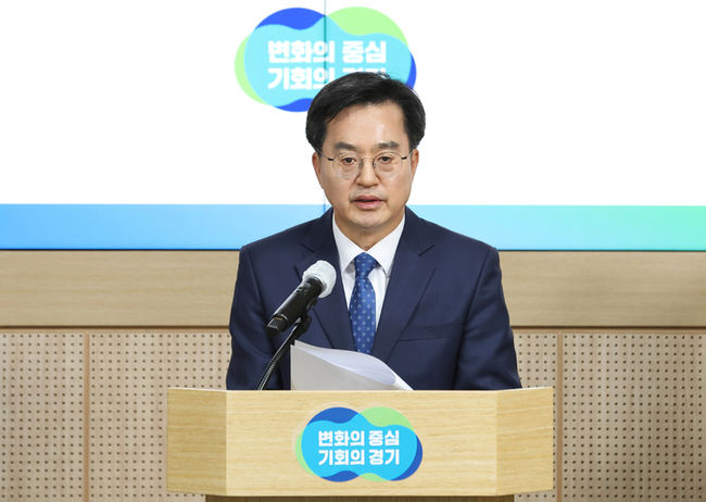 11일 '전세사기피해지원특별법에 대한 입장문' 발표하는 김동연 경기도지사. (사진=경기도 제공)