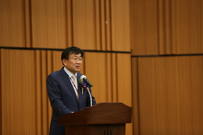 취임사 하는 주한규 원자력연구원 신임 원장. (사진=뉴시스 제공)