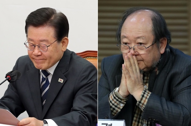 이재명 더불어민주당 대표가 지난 5일 오전 서울 여의도 국회에서 열린 최고위원회의에서 혁신기구 위원장에 이래경 다른백년 명예이사장을 선임했다. 오른쪽 사진은 지난 2018년 1월 16일 국회에서 열린 '시민사회 원로에게 정치개혁을 위한 고견을 듣는다' 시국 간담회에 참석한 이래경 (사)다른백년 이사장 모습. (사진=뉴시스 제공)