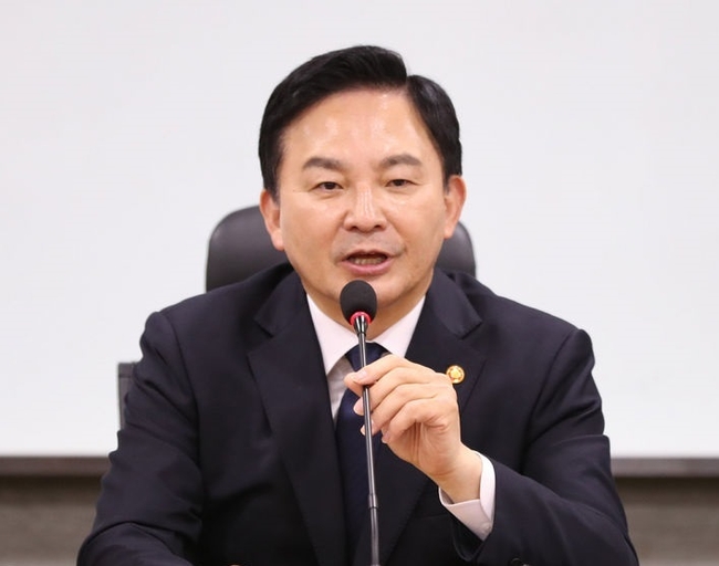 원희룡 국토교통부장관이 6일 오전 서울 여의도 국회 의원회관에서 열린 서울~양평 고속도로에 대한 가짜뉴스 관련 논의를 위한 실무 당정협의회에서 발언하고 있다. (사진=뉴시스 제공)