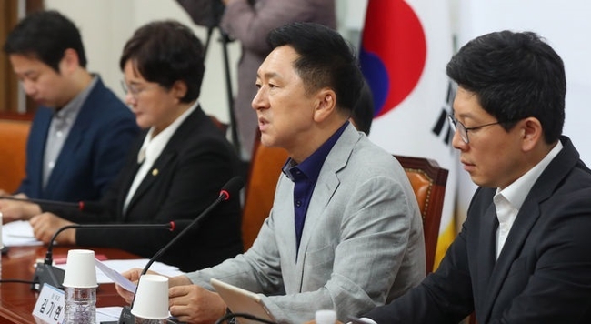 김기현 국민의힘 당 대표가 26일 오전 서울 여의도 국회에서 열린 최고위원회 회의에서 발언하고 있다. (사진=뉴시스 제공)