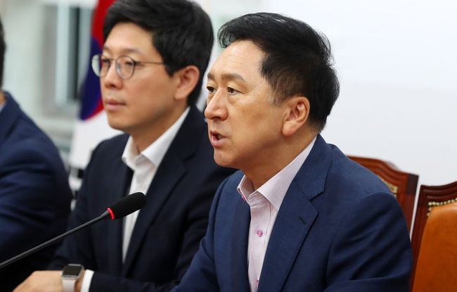 김기현 국민의힘 당 대표가 10일 오전 서울 여의도 국회에서 열린 최고위회의에서 발언하고 있다.(사진=뉴시스 제공)