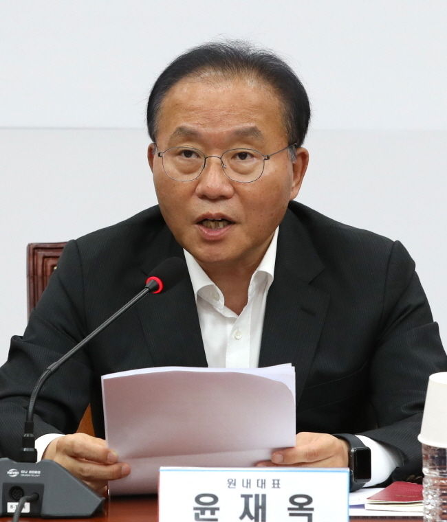 윤재옥 국민의힘 원내대표.