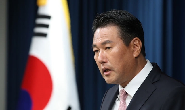  김태효 국가안보실 1차장이 31일 서울 용산 대통령실 청사에서 윤석열 대통령의 아세안·G20 정상회의 참석을 위한 인도네시아·인도 순방 관련 브리핑을 하고 있다.(사진=뉴시스 제공)