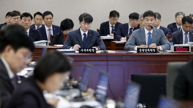  이복현 금융감독원 원장이 지난 17일 서울 영등포구 금융감독원에서 열린 국회 정무위원회의 금융감독원에 대한 국정감사에서 질의에 답변하고 있다. (사진=뉴시스 제공)