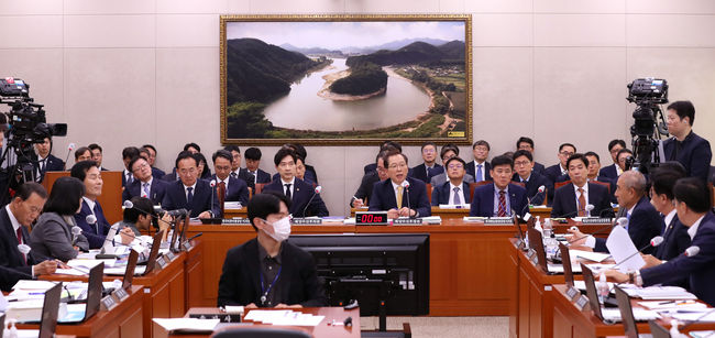 조승환 해양수산부 장관이 12일 오전 서울 여의도 국회에서 열린 해양수산부 등 국정감사에 참석해 답변을 하고 있다.(사진=뉴시스 제공)