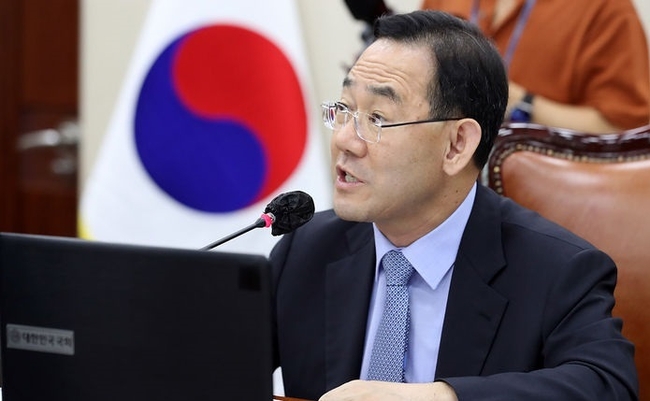  주호영 국회 연금개혁특별위원회 위원장이 지난 9월 4일 오후 서울 여의도 국회에서 열린 전체회의에서 발언을 하고 있다. (사진=뉴시스 제공)
