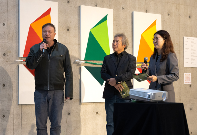 유태균 서울예술대학교 총장, 조현철 공간디자인전공 교수, 주정현 공연창작학부 교수(사진촬영 서울예대 홍보사진기자단 이유진 학생 /(사진=서울예대 제공)