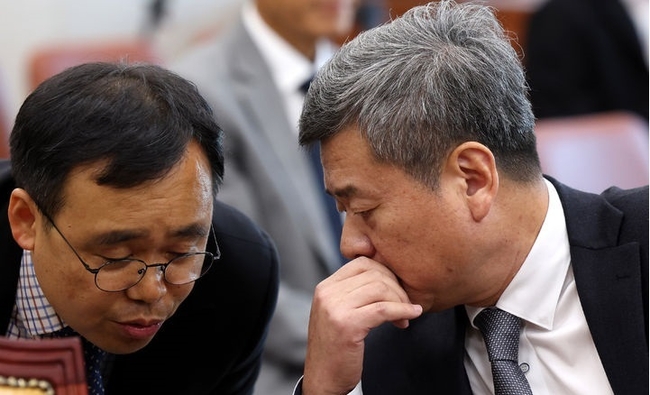 박민 한국방송공사(KBS) 사장 후보자가 7일 오전 서울 여의도 국회에서 열린 인사청문회에 출석해 있다. (사진=뉴시스 제공)