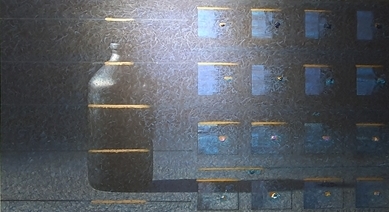 Neo Cosmos 2023-No.15 , 146 x 83cm Acrylic, Carbon, Crayon, Oil pastel <사진=작가 제공>