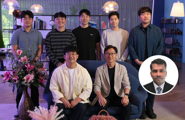 진 아래쪽 왼쪽부터공태훈 연구원, 권영국 교수, 탕가벨 판디아라잔 연구원(사진=뉴시스 제공)