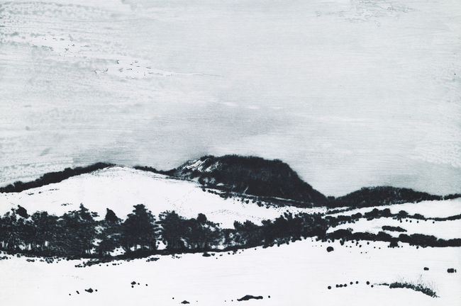 새벽-21436(Day break-21436). 30x45cm, Drypoint, 2014
