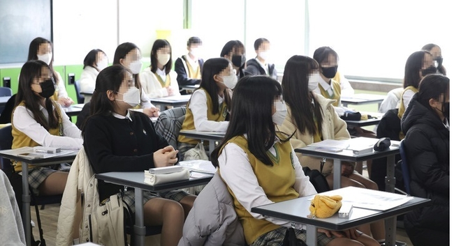 서울의 한 여자중학교 교실. (사진=뉴시스 제공)
