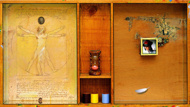 시간의 복제 86-8 Reproduction of Time 86-8, 1986, Object, acrylic on box, 50.5x90x9.5㎝ (1986) <사진=아라리오갤러리>