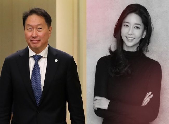 최태원 SK 회장과 동거녀 김희영 T&C재단 이사장.(사진=뉴시스 제공)