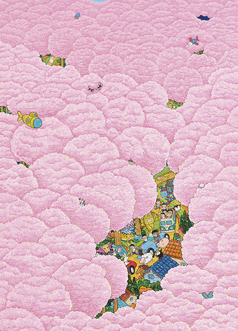 Pink Paradise(2), Acrylic on canvas, 116x83cm, 2023