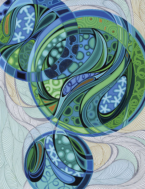 최창임_WAVE, Acrylic on canvas, 53x40.9 cm, 2024