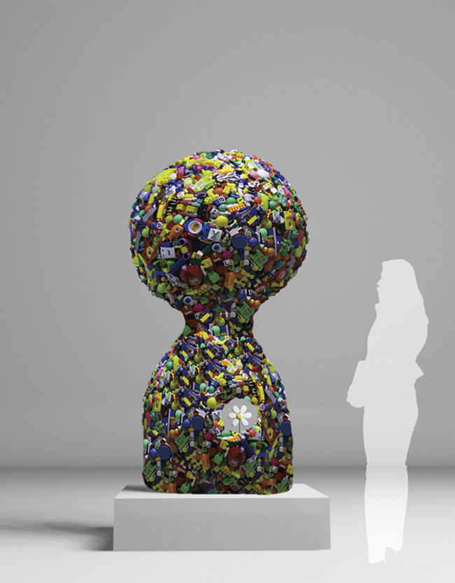 테즈킴_ i, 아이, 2300x1000x1000 mm, Mixed media, 2024