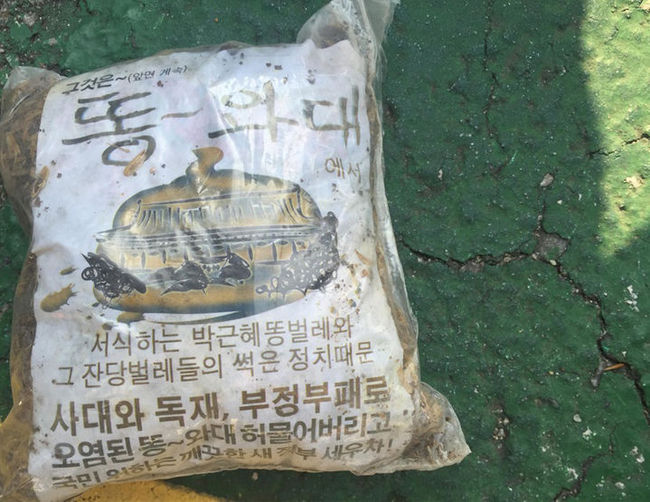 합동참모본부는 지난 29일 서울, 경기, 강원 등 지역에서 북한 대남풍선이 발견됐다고 밝혔다. 군 당국에 따르면 북한에서 넘어온 대남 오물풍선을 100개 이상 발견해 수거작업 중에 있다. 북한이 오물풍선을 날려보낸 것은 지난 2016년 이후 8년만이다. 사진은 지난 2016년 북한이 대남풍선으로 살포한 오물봉투. (사진=합참 제공) 