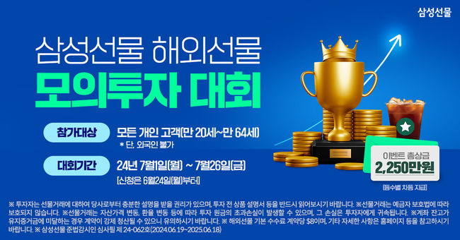 삼성선물, 해외선물 모의투자대회 개최 (이미지=삼성선물 제공)