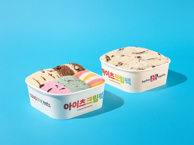 SPC 배스킨라빈스, 쿠팡이츠 전용 핸드팩 ‘아이츠크림팩' 출시.(사진=SPC 배스킨라빈스 제공)