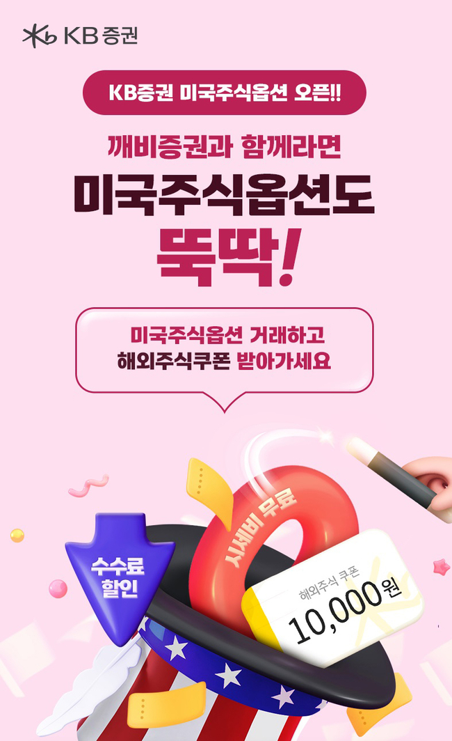 ‘깨비증권과 함께라면 미국주식옵션도 뚝딱!’ 이벤트 (이미지=KB증권 제공)