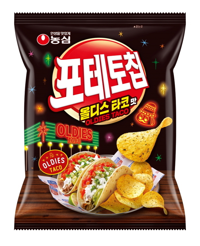농심이 스낵 신제품 ‘포테토칩 올디스타코맛’을 오는 26일 출시한다.(사진=농심 제공)