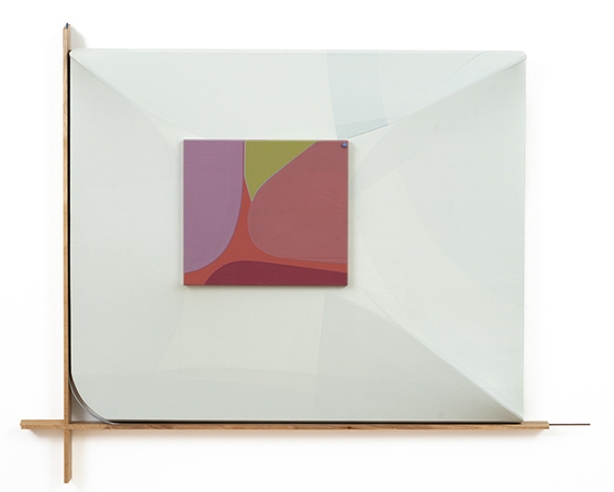 inter- | 74 x 93 x 10cm | acrylic color on birch-plywood & acrylic color on canvas & wire and wood ball on ash structure | 2023