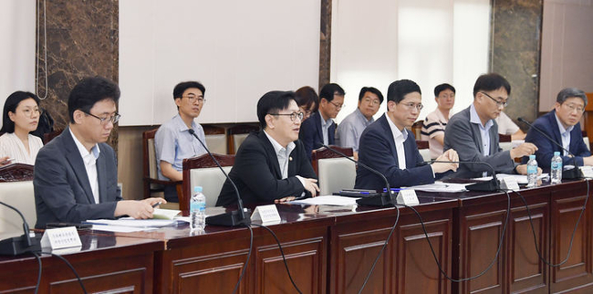 김범석 기획재정부 차관이 지난 2일 서울 종로구 정부서울청사에서 위메프, 티몬 사태 관련 관계부처 TF 3차 회의를 주재하고 있다.(사진=기획재정부 제공)