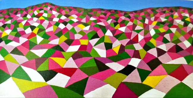 봄산, 50x100, 캔버스에 유채, 2009