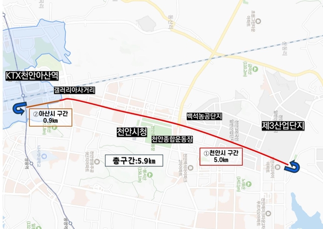 지형도. (사진=천안시 제공)