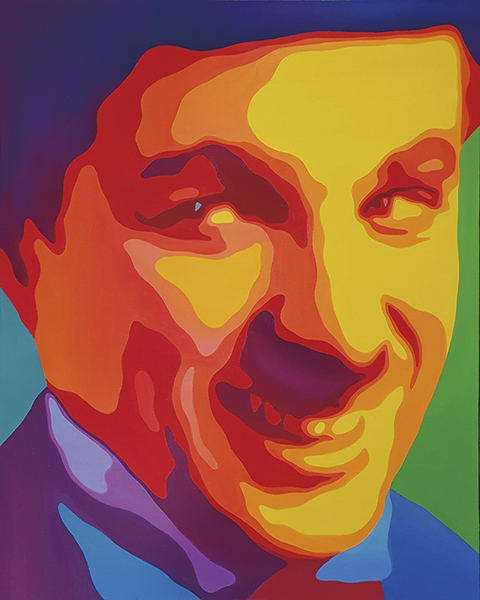 김지영, Charles Chaplin, Oil on Canvas, 91x72.7cm, 2015