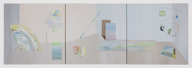 최은혜, Collecting Scenes, Oil on Canvas, 130x390 cm, 2018