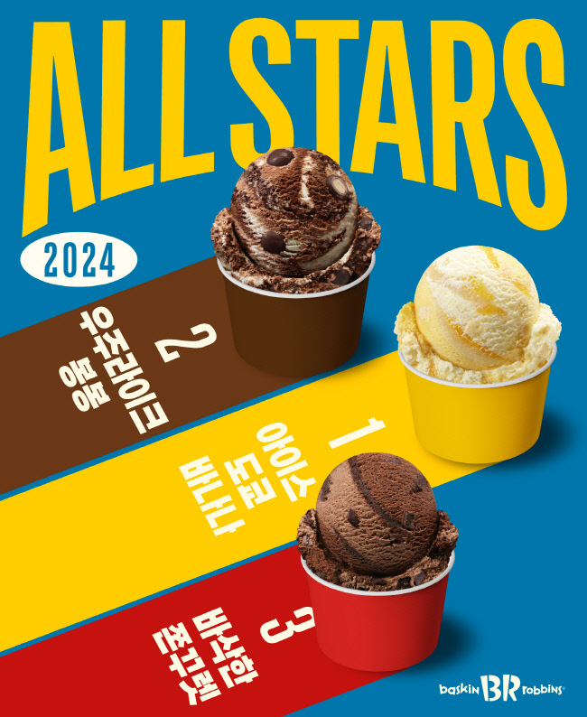 SPC 배스킨라빈스가 연말을 맞아 2024년 인기 이달의 맛 3종을 재출시한다.(사진=SPC 배스킨라빈스 제공)