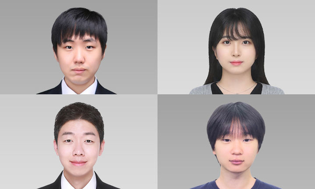 (왼쪽 위부터) 서강대 컴퓨터공학과 최준석 교수, 박예지 석박통합학생, 인공지능학과 장부루 교수, 경제학과 이덕영 학생. (사진=서강대 제공)