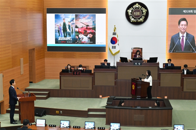 제328회 서울시의회 임시회 시정질문하는 이소라 의원(사진=서울시의회 제공)